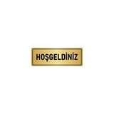 Özarslan Dizayn Departman Kapı İsimliği Hoşgeldiniz 7x20 cm Altın Renk Metal Yönlendirme Levhası