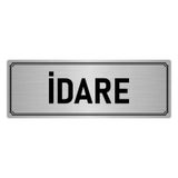 Özarslan Dizayn Departman Kapı İsimliği İdare 7x20 cm Gümüş Renk Metal Yönlendirme Levhası