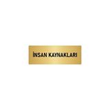 Özarslan Dizayn Departman Kapı İsimliği İnsan Kaynakları 10x20 cm Altın Renk Metal Yönlendirme Levhası