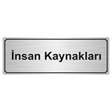 Özarslan Dizayn Departman Kapı İsimliği İnsan Kaynakları 10x20 cm Gümüş Renk Metal Yönlendirme Levhası