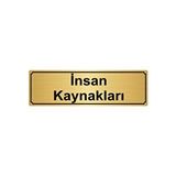 Özarslan Dizayn Departman Kapı İsimliği İnsan Kaynakları 7x20 cm Altın Renk Metal Yönlendirme Levhası