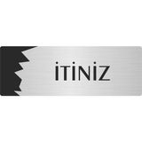 Özarslan Dizayn Departman Kapı İsimliği İtiniz 10x20 cm Gümüş Renk Metal Yönlendirme Levhası