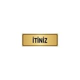 Özarslan Dizayn Departman Kapı İsimliği İtiniz 5x20 cm Altın Renk Metal Yönlendirme Levhası