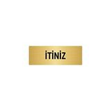 Özarslan Dizayn Departman Kapı İsimliği İtiniz 7x20 cm Altın Renk Metal Yönlendirme Levhası