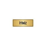 Özarslan Dizayn Departman Kapı İsimliği İtiniz / Push 10x20 cm Altın Renk Metal Yönlendirme Levhası
