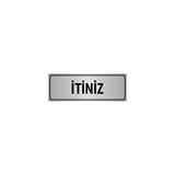 Özarslan Dizayn Departman Kapı İsimliği İtiniz / Push 7x20 cm Gümüş Renk Metal Yönlendirme Levhası