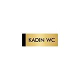 Özarslan Dizayn Departman Kapı İsimliği Kadın Wc 5x20 cm Altın Renk Metal Yönlendirme Levhası