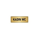 Özarslan Dizayn Departman Kapı İsimliği Kadın Wc 7x20 cm Gümüş Renk Metal Yönlendirme Levhası