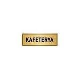 Özarslan Dizayn Departman Kapı İsimliği Kafeterya 7x20 cm Altın Renk Metal Yönlendirme Levhası