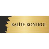 Özarslan Dizayn Departman Kapı İsimliği Kalite Kontrol 10x20 cm Altın Renk Metal Yönlendirme Levhası