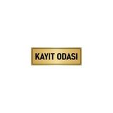 Özarslan Dizayn Departman Kapı İsimliği Kayıt Odası 10x20 cm Altın Renk Metal Yönlendirme Levhası