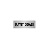 Özarslan Dizayn Departman Kapı İsimliği Kayıt Odası 5x20 cm Gümüş Renk Metal Yönlendirme Levhası