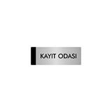 Özarslan Dizayn Departman Kapı İsimliği Kayıt Odası 7x20 cm Gümüş Renk Metal Yönlendirme Levhası