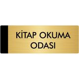 Özarslan Dizayn Departman Kapı İsimliği Kitap Okuma Odası 7x20 cm Altın Renk Metal Yönlendirme Levhası
