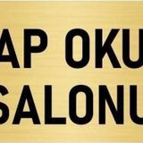Özarslan Dizayn Departman Kapı İsimliği Kitap Okuma Salonu 7x20 cm Altın Renk Metal Yönlendirme Levhası