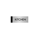 Özarslan Dizayn Departman Kapı İsimliği Kitchen 10x20 cm Gümüş Renk Metal Yönlendirme Levhası