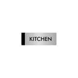 Özarslan Dizayn Departman Kapı İsimliği Kitchen 5x20 cm Gümüş Renk Metal Yönlendirme Levhası