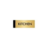 Özarslan Dizayn Departman Kapı İsimliği Kitchen 7x20 cm Altın Renk Metal Yönlendirme Levhası