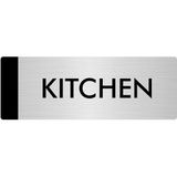 Özarslan Dizayn Departman Kapı İsimliği Kitchen 7x20 cm Gümüş Renk Metal Yönlendirme Levhası