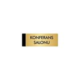Özarslan Dizayn Departman Kapı İsimliği Konferans Salonu 10x20 cm Altın Renk Metal Yönlendirme Levhası