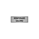 Özarslan Dizayn Departman Kapı İsimliği Konferans Salonu 10x20 cm Gümüş Renk Metal Yönlendirme Levhası