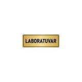Özarslan Dizayn Departman Kapı İsimliği Laboratuvar 10x20 cm Altın Renk Metal Yönlendirme Levhası