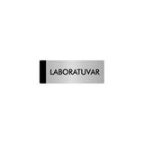 Özarslan Dizayn Departman Kapı İsimliği Laboratuvar 10x20 cm Gümüş Renk Metal Yönlendirme Levhası