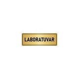 Özarslan Dizayn Departman Kapı İsimliği Laboratuvar 7x20 cm Altın Renk Metal Yönlendirme Levhası
