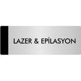 Özarslan Dizayn Departman Kapı İsimliği Lazer ve Epilasyon 10x20 cm Gümüş Renk Metal Yönlendirme Levhası