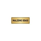 Özarslan Dizayn Departman Kapı İsimliği Malzeme Odası 10x20 cm Altın Renk Metal Yönlendirme Levhası