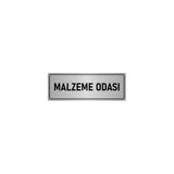 Özarslan Dizayn Departman Kapı İsimliği Malzeme Odası 10x20 cm Gümüş Renk Metal Yönlendirme Levhası