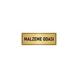 Özarslan Dizayn Departman Kapı İsimliği Malzeme Odası 7x20 cm Altın Renk Metal Yönlendirme Levhası