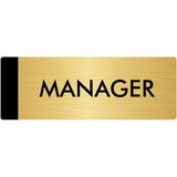 Özarslan Dizayn Departman Kapı İsimliği Manager 10x20 cm Altın Renk Metal Yönlendirme Levhası