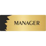 Özarslan Dizayn Departman Kapı İsimliği Manager 7x20 cm Altın Renk Metal Yönlendirme Levhası