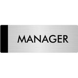 Özarslan Dizayn Departman Kapı İsimliği Manager 7x20 cm Gümüş Renk Metal Yönlendirme Levhası