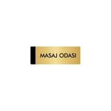 Özarslan Dizayn Departman Kapı İsimliği Masaj Odası 10x20 cm Altın Renk Metal Yönlendirme Levhası