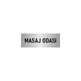 Özarslan Dizayn Departman Kapı İsimliği Masaj Odası 10x20 cm Gümüş Renk Metal Yönlendirme Levhası