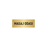 Özarslan Dizayn Departman Kapı İsimliği Masaj Odası 5x20 cm Altın Renk Metal Yönlendirme Levhası