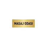 Özarslan Dizayn Departman Kapı İsimliği Masaj Odası 7x20 cm Altın Renk Metal Yönlendirme Levhası