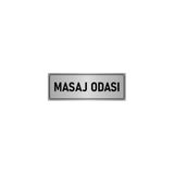 Özarslan Dizayn Departman Kapı İsimliği Masaj Odası 7x20 cm Gümüş Renk Metal Yönlendirme Levhası