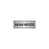 Özarslan Dizayn Departman Kapı İsimliği Mescid 7x20 cm Gümüş Renk Metal Yönlendirme Levhası