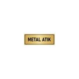 Özarslan Dizayn Departman Kapı İsimliği Metal Atık 10x20 cm Altın Renk Metal Yönlendirme Levhası