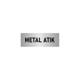 Özarslan Dizayn Departman Kapı İsimliği Metal Atık 5x20 cm Gümüş Renk Metal Yönlendirme Levhası