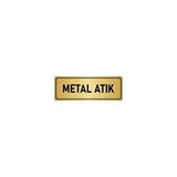 Özarslan Dizayn Departman Kapı İsimliği Metal Atık 7x20 cm Altın Renk Metal Yönlendirme Levhası