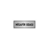 Özarslan Dizayn Departman Kapı İsimliği Misafir Odası 5x20 cm Gümüş Renk Metal Yönlendirme Levhası