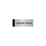 Özarslan Dizayn Departman Kapı İsimliği Misafir Odası 7x20 cm Gümüş Renk Metal Yönlendirme Levhası