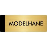 Özarslan Dizayn Departman Kapı İsimliği Modelhane 7x20 cm Altın Renk Metal Yönlendirme Levhası