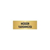 Özarslan Dizayn Departman Kapı İsimliği Müdür Yardımcısı 10x20 cm Altın Renk Metal Yönlendirme Levhası