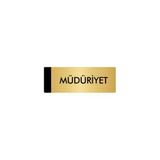 Özarslan Dizayn Departman Kapı İsimliği Müdüriyet 5x20 cm Altın Renk Metal Yönlendirme Levhası