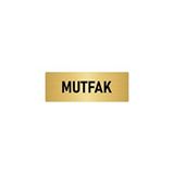 Özarslan Dizayn Departman Kapı İsimliği Mutfak 5x20 cm Altın Renk Metal Yönlendirme Levhası